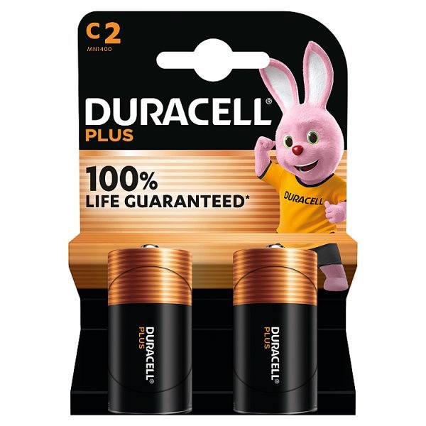 Duracell Plus 100% C 2pk (10 x 2pk) - Honesty Sales