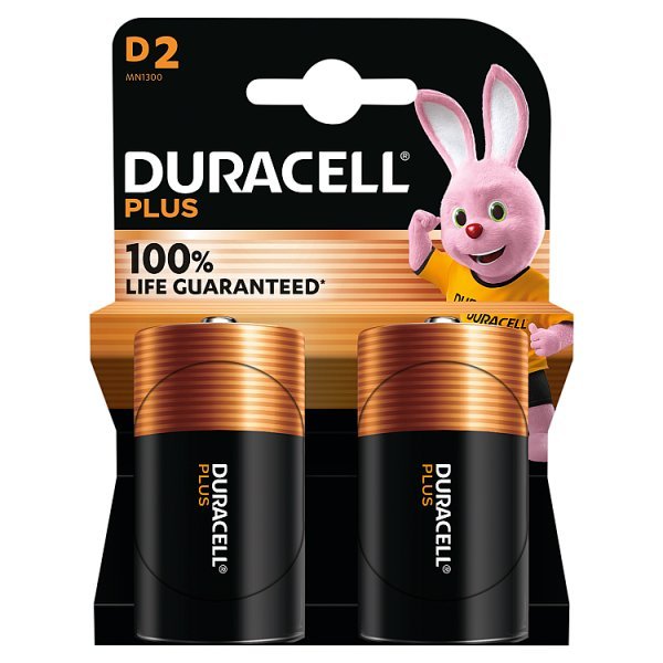 Duracell Plus D 2 Pack (10 x 2pk) - Honesty Sales