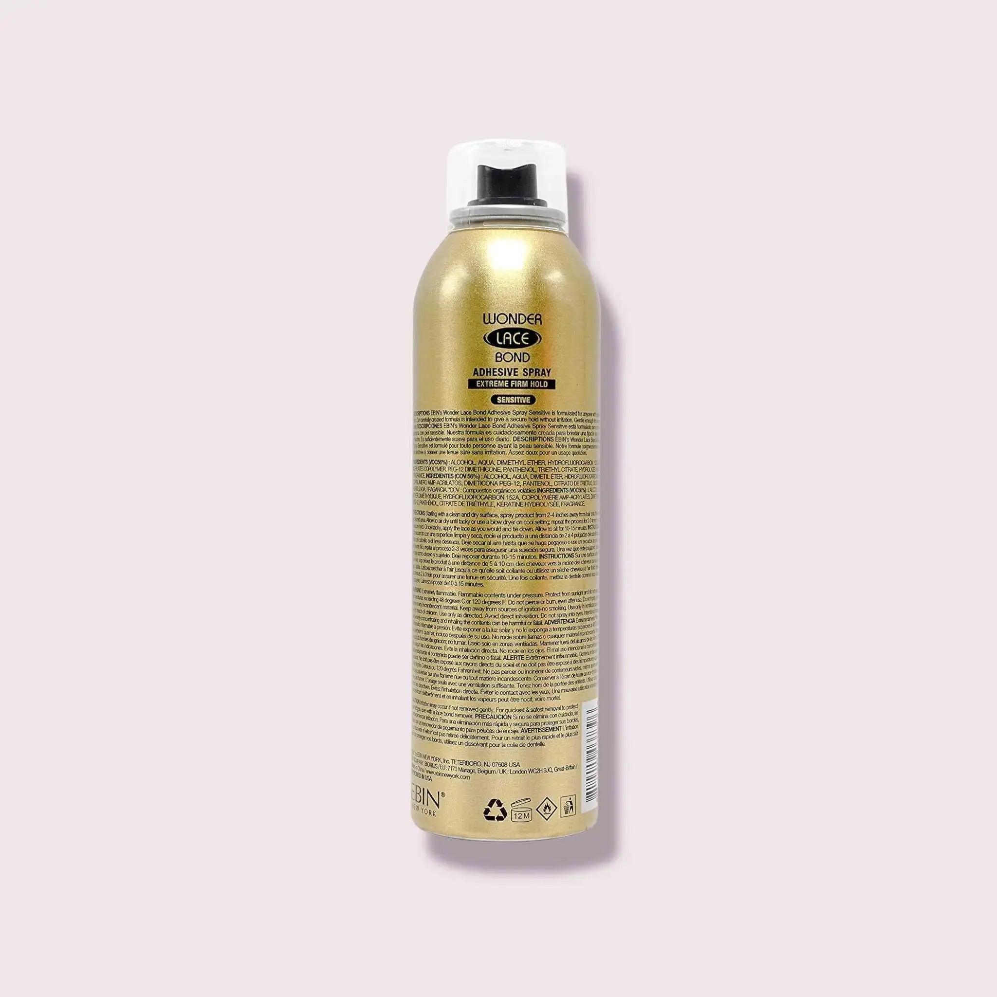EBIN - Wonder Lace Bond Adhesive Spray Extreme Firm Hold SENSITIVE - Honesty Sales