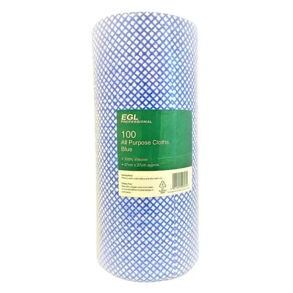 EGL Professional 100 All Purpose Cloths Blue - Honesty Sales