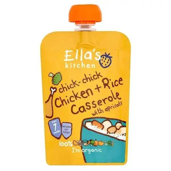 Ella's Kitchen Organic Chicken + Rice Casserole with Apricots Pouch 7+ Months 130g (Pack Of 6) - Honesty Sales