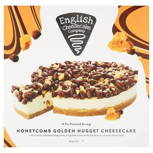 English Cheesecake Company Honeycomb Golden Nugget Cheesecake 1.780kg - Honesty Sales