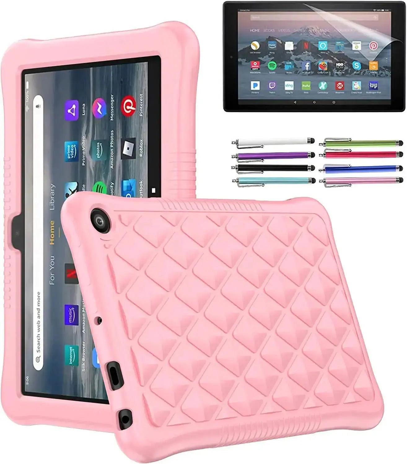 Epicgadget Pink Case for 7" Kindle Fire HD Tablet, with screen protector & stylus, New - Honesty Sales