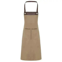 Espresso Bib Apron Black-Black, Black-Brown, Khaki-Brown, Navy-Brown - Honesty Sales