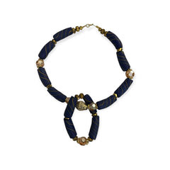 Ethnic chunky bead necklace and bangle - Honesty Sales