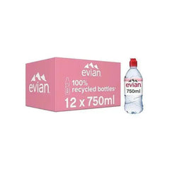 Evian Natural Mineral Evian Natural Mineral Water 75cl (Case of 12) 75cl (Case of 12) - Honesty Sales