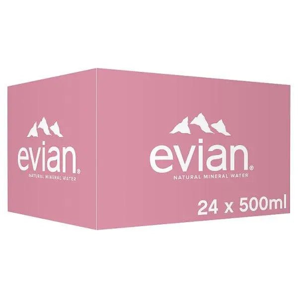 evian Still Natural Mineral Water 24 x 50cl (Case of 24) - Honesty Sales