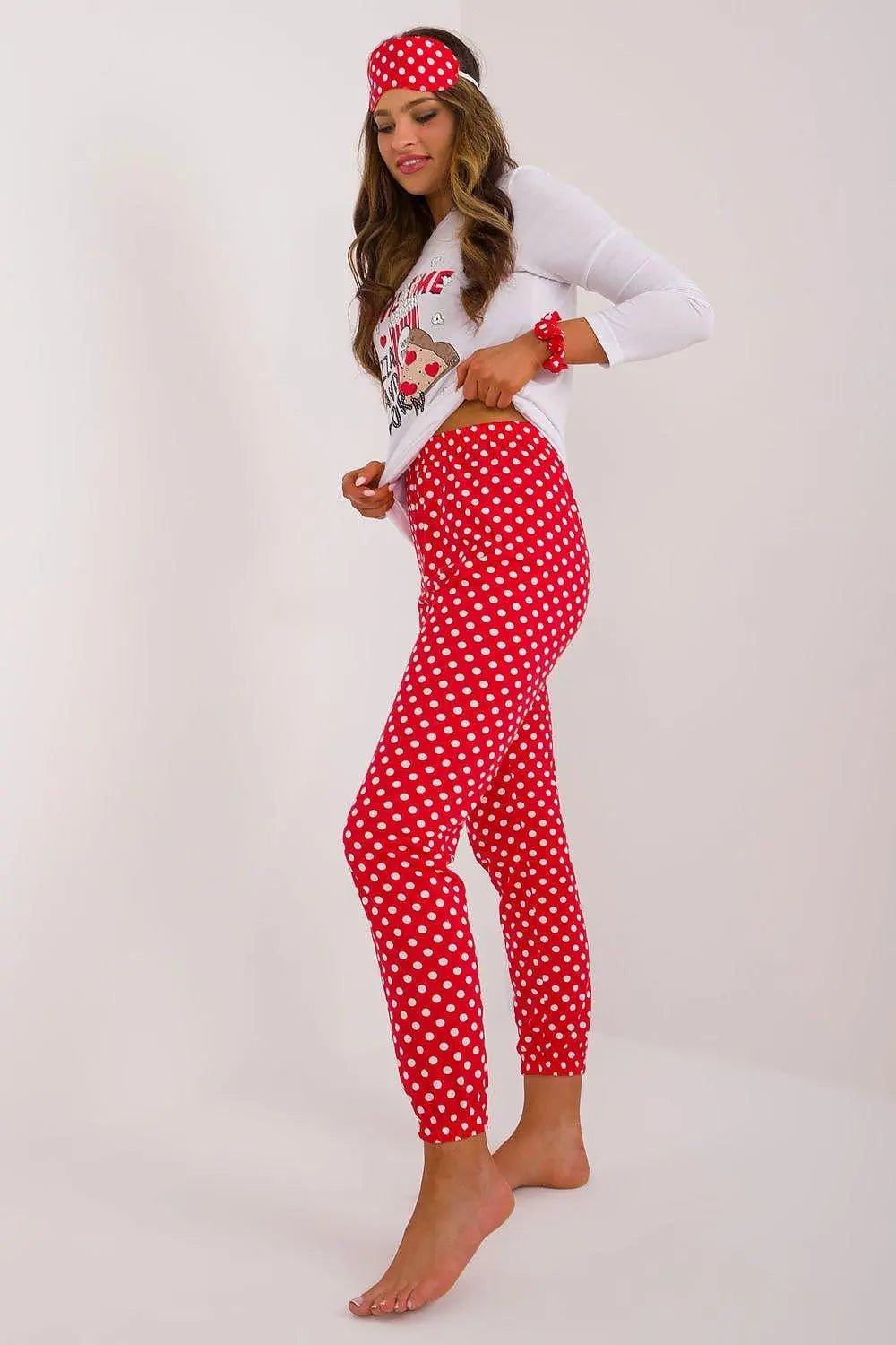 Factory Price blouse, pants, blindfold and hair elastic womens pajamas - Honesty Sales