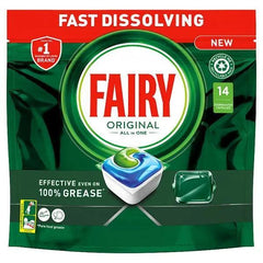 Fairy Original All In One Dishwasher Tablets Regular, 14 Tablets (Case of 6) - Honesty Sales
