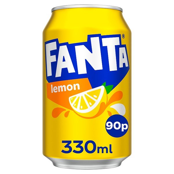 Fanta Lemon PM 90p 330ml Can (24 x 330ml) - Honesty Sales