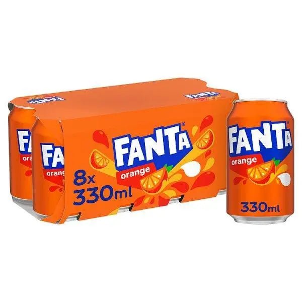 Fanta Orange 8 x 330ml (Case of 3) - Honesty Sales