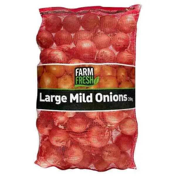 Farm Fresh Large Mild Onions 20kg - Honesty Sales