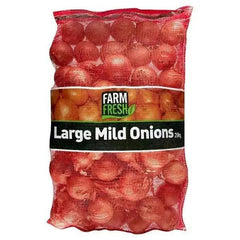 Farm Fresh Large Mild Onions 20kg - Honesty Sales