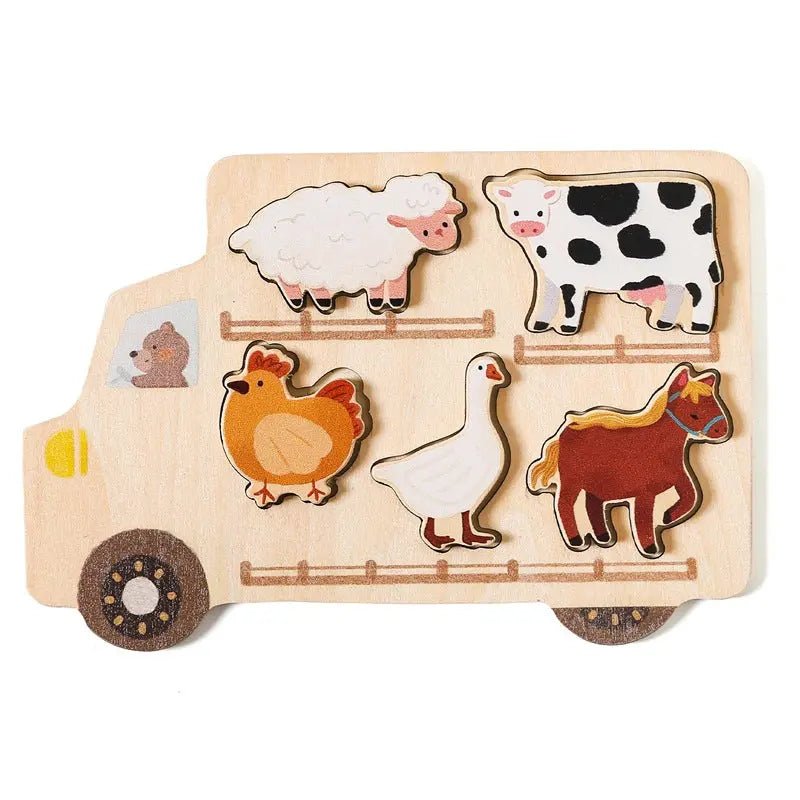 Fashion Baby Early Education Wooden Puzzle Toys - Honesty Sales