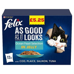 Felix As Good As It Looks Ocean Feast Selection in Jelly 12 x 100g (1.2kg) (Case of 4) - Honesty Sales