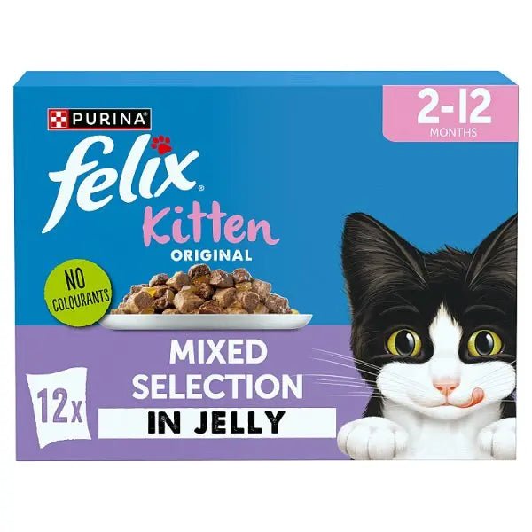 FELIX Original Kitten Mixed Selection in Jelly Wet Cat Food 12x85g (Case of 4) - Honesty Sales