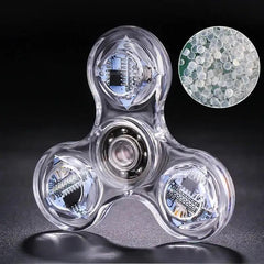 Fidget Spinner Glow in the Dark Adult Toy Anti Stress Led Tri-Spinner Autism Luminous Spinners Kinetic Gyroscope for Children - Honesty Sales