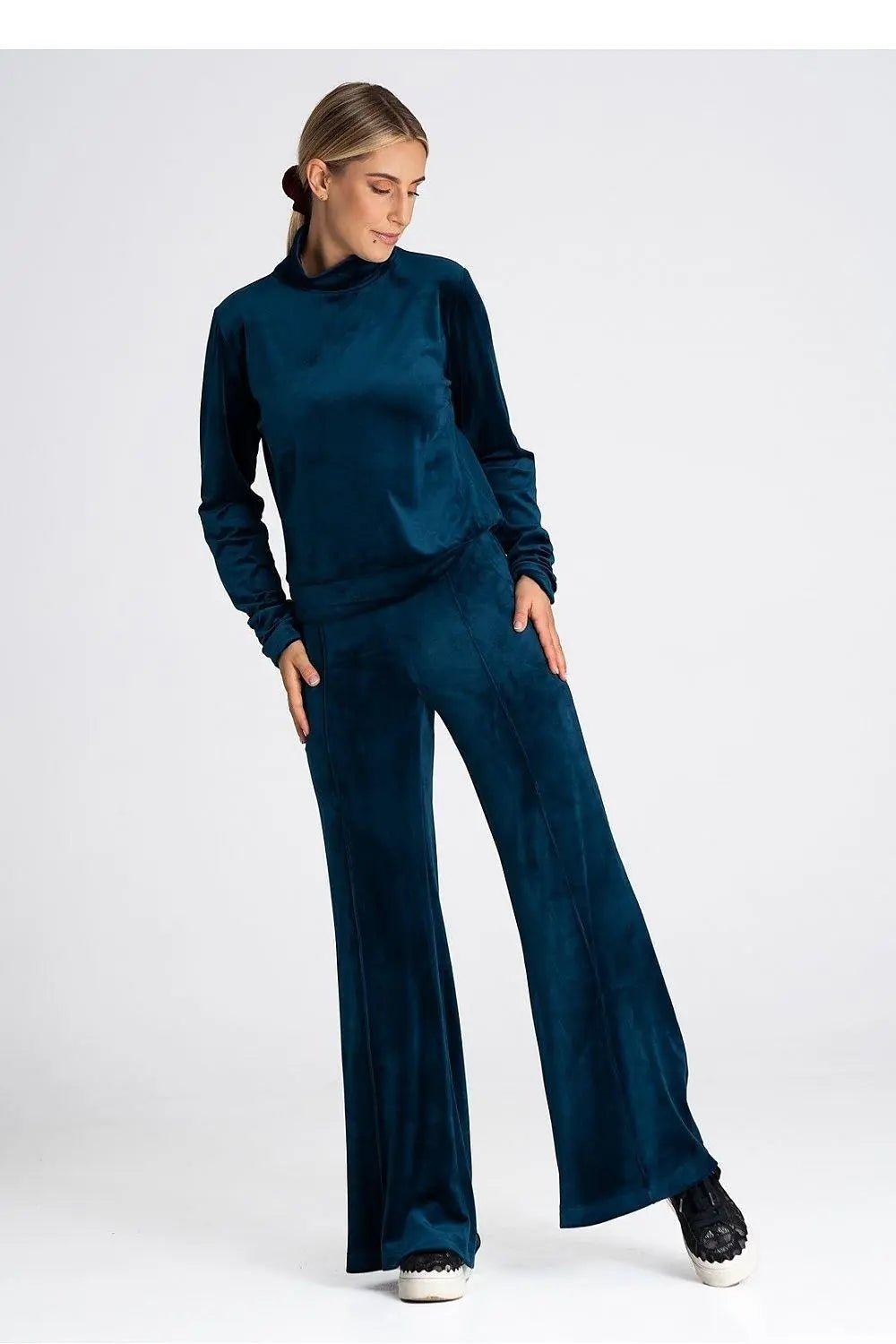 Figl velour high rise womens pants - Honesty Sales