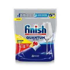 Finish Quantum All In One Lemon 72 deep cleans your dishes - Honesty Sales