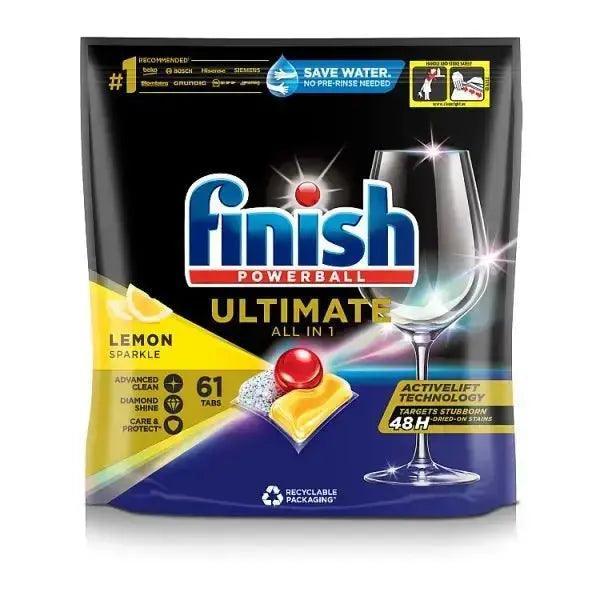 Finish Ultimate All in One Dishwasher Tablets 61 Lemon - Honesty Sales