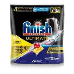 Finish Ultimate All in One Dishwasher Tablets 61 Lemon - Honesty Sales