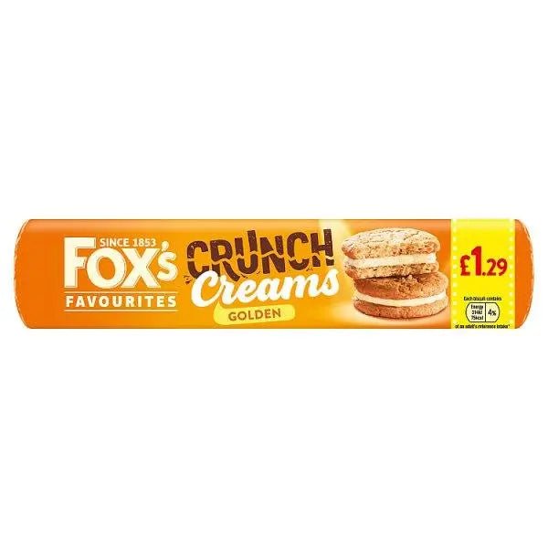 Fox's Favourites Crunch Creams Golden 200g (Case of 16) - Honesty Sales