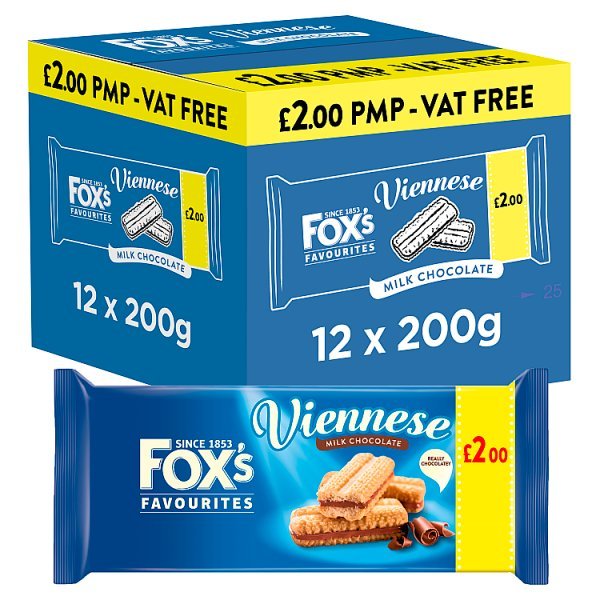 Fox's Viennese Milk Chocolate 120g (12 x 120g) - Honesty Sales