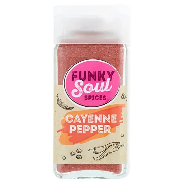 FUNKY Soul SPICES Cayenne Pepper 39g (Case of 6) - Honesty Sales