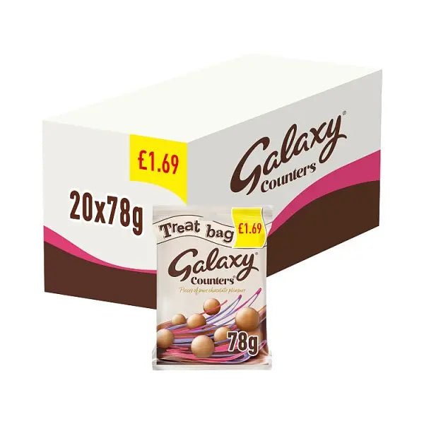 Galaxy Counters Milk Chocolate Buttons Treat Bag (Case of 20) - Honesty Sales
