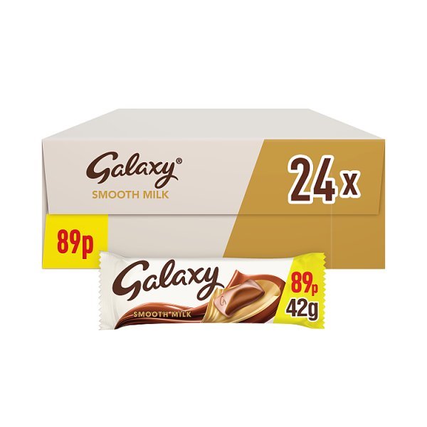 Galaxy Milk Chocolate Bar 42g (24 x 42g) - Honesty Sales