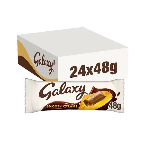 Galaxy Smooth Milk Chocolate Bar Caramel 48g (Case of 24) - Honesty Sales
