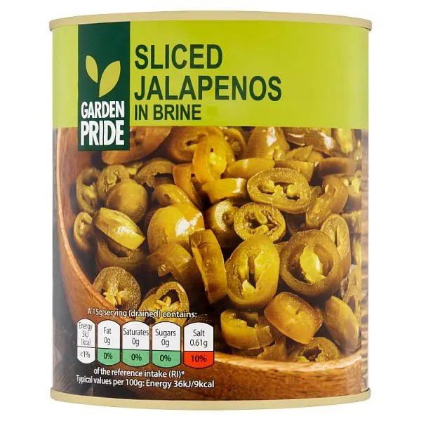 Garden Pride Sliced Jalapenos in Brine 820g - Honesty Sales