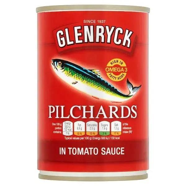 Glenryck Pilchards in Tomato Sauce 400g (Case of 12) - Honesty Sales