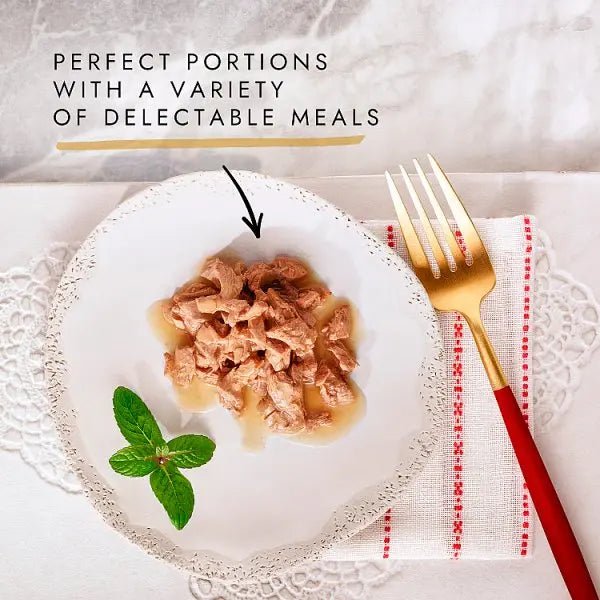 GOURMET Mon Petit Meaty Variety Duck, Chicken, Turkey Wet Cat Food 6x50g (Case of 8) - Honesty Sales