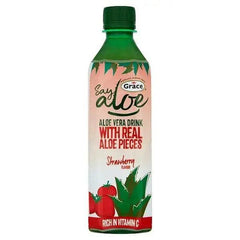 Grace Say Aloe Vera Drink Strawberry Flavour 500ml (Case of 12) - Honesty Sales