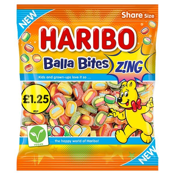 HARIBO Balla Bites Zing 140g (12 x 140g) - Honesty Sales