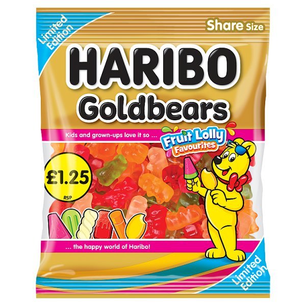 HARIBO Limited Edition Goldbears Fruit Lolly Favourites 140g (12 x 140g) - Honesty Sales