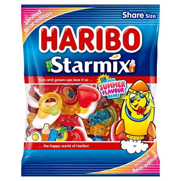 HARIBO Starmix Fruit & Cola Flavour Jelly & Foam Sweets Sharing Bag 160g (12 x 160g) - Honesty Sales