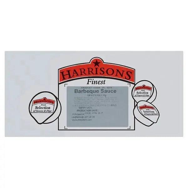 Harrisons Finest Barbeque Sauce Dip Pots 100 x 25g - Honesty Sales