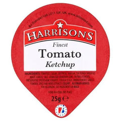 Harrisons Finest Tomato Ketchup Dip Pots 100 x 25g - Honesty Sales