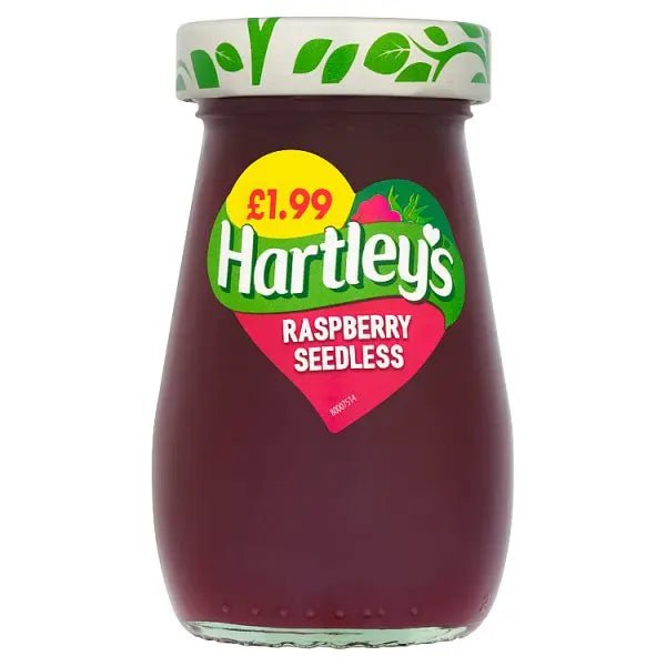 Hartley's Raspberry Seedless Jam 300g (Case of 6) - Honesty Sales