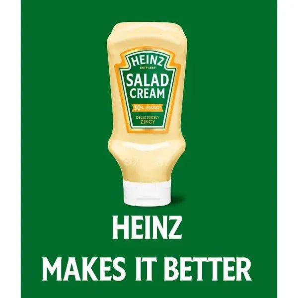 Heinz 30% Less Fat Salad Cream 415g (Case of 10) - Honesty Sales
