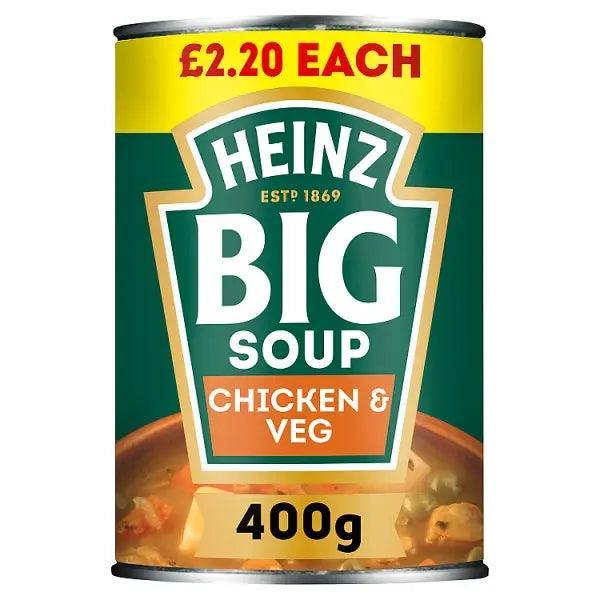 Heinz Big Soup Chicken & Veg 400g (Case of 12) - Honesty Sales