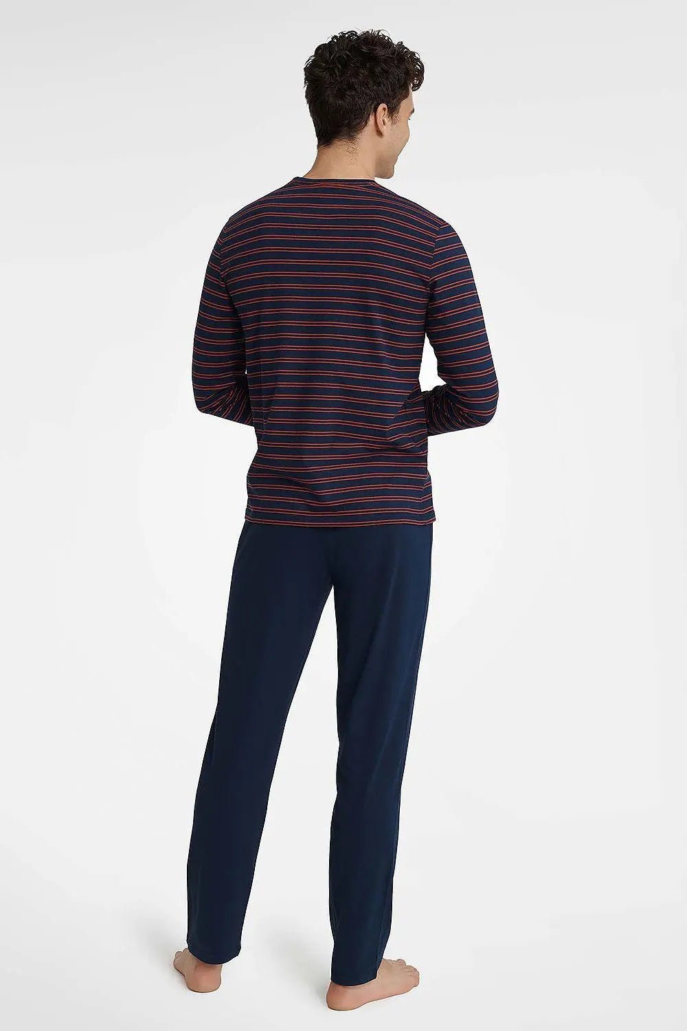 Henderson long sleeves and half-round neckline t-shirt and pants Men's pajamas - Honesty Sales