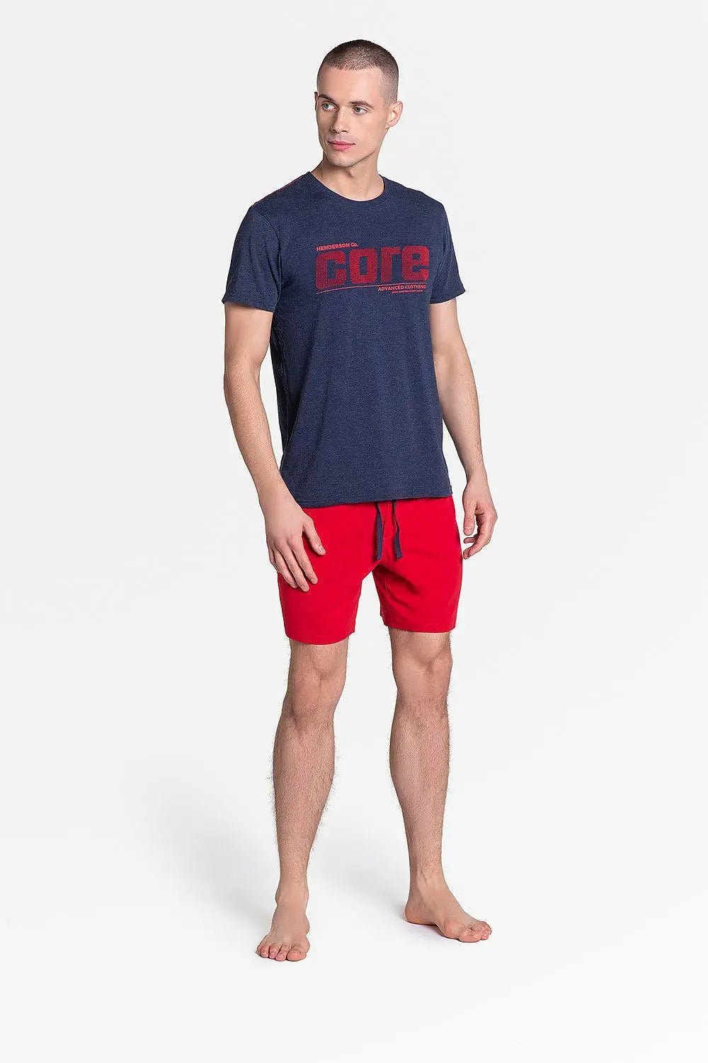 Henderson navy blue and red men's pajamas - Honesty Sales
