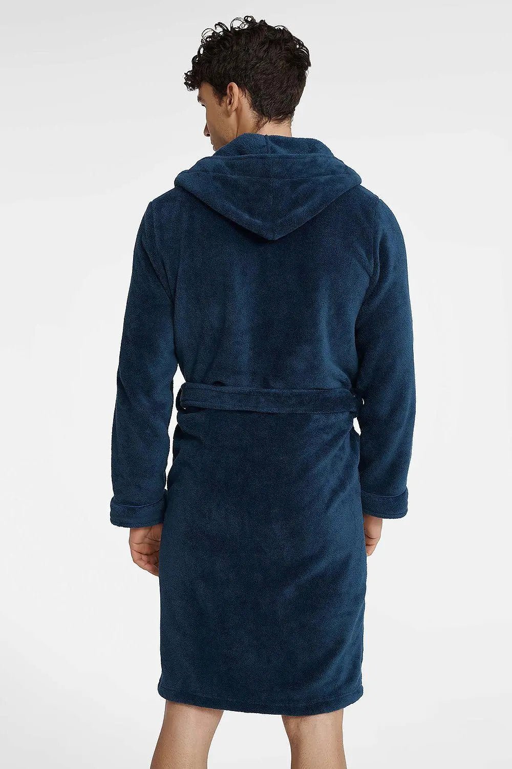 Henderson navy blue men's bathrobe - Honesty Sales