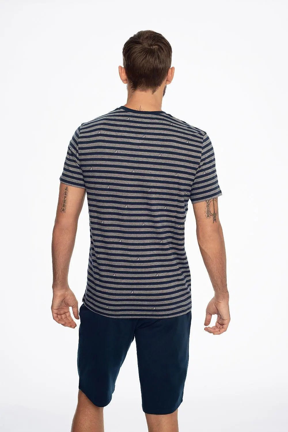 Henderson short-sleeved shirt with stripes Men's pajamas - Honesty Sales