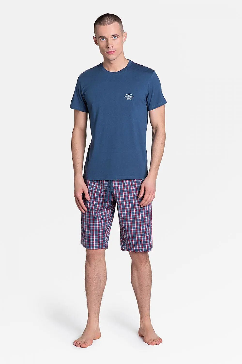 Henderson t-shirt and knee-length trousers men's pajamas - Honesty Sales