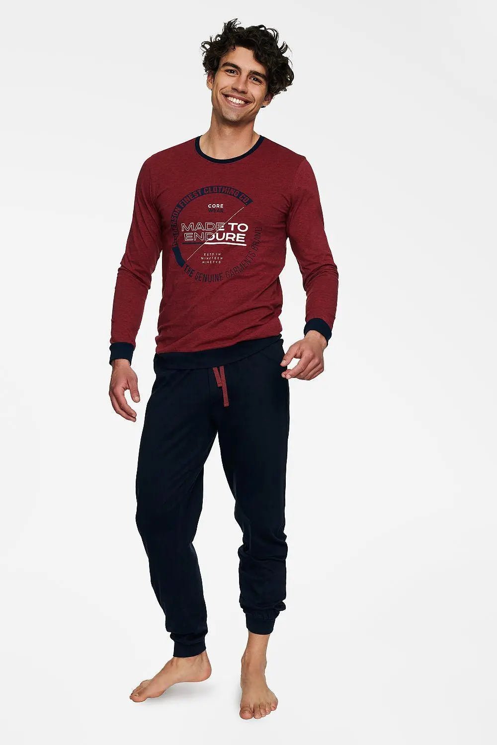 Henderson T-shirt and long pants men's pajamas - Honesty Sales