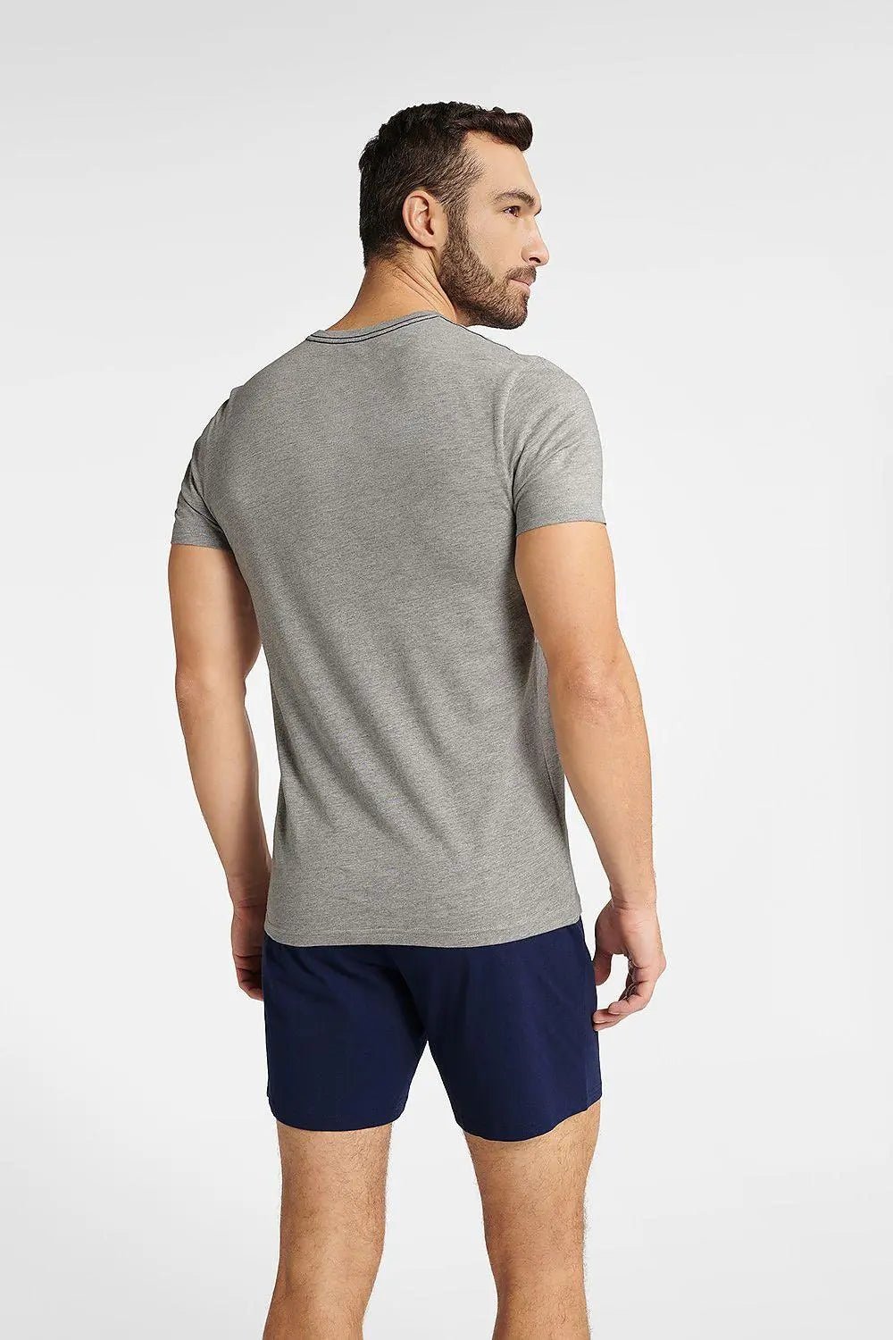 Henderson t-shirt and navy blue short men's pajamas - Honesty Sales